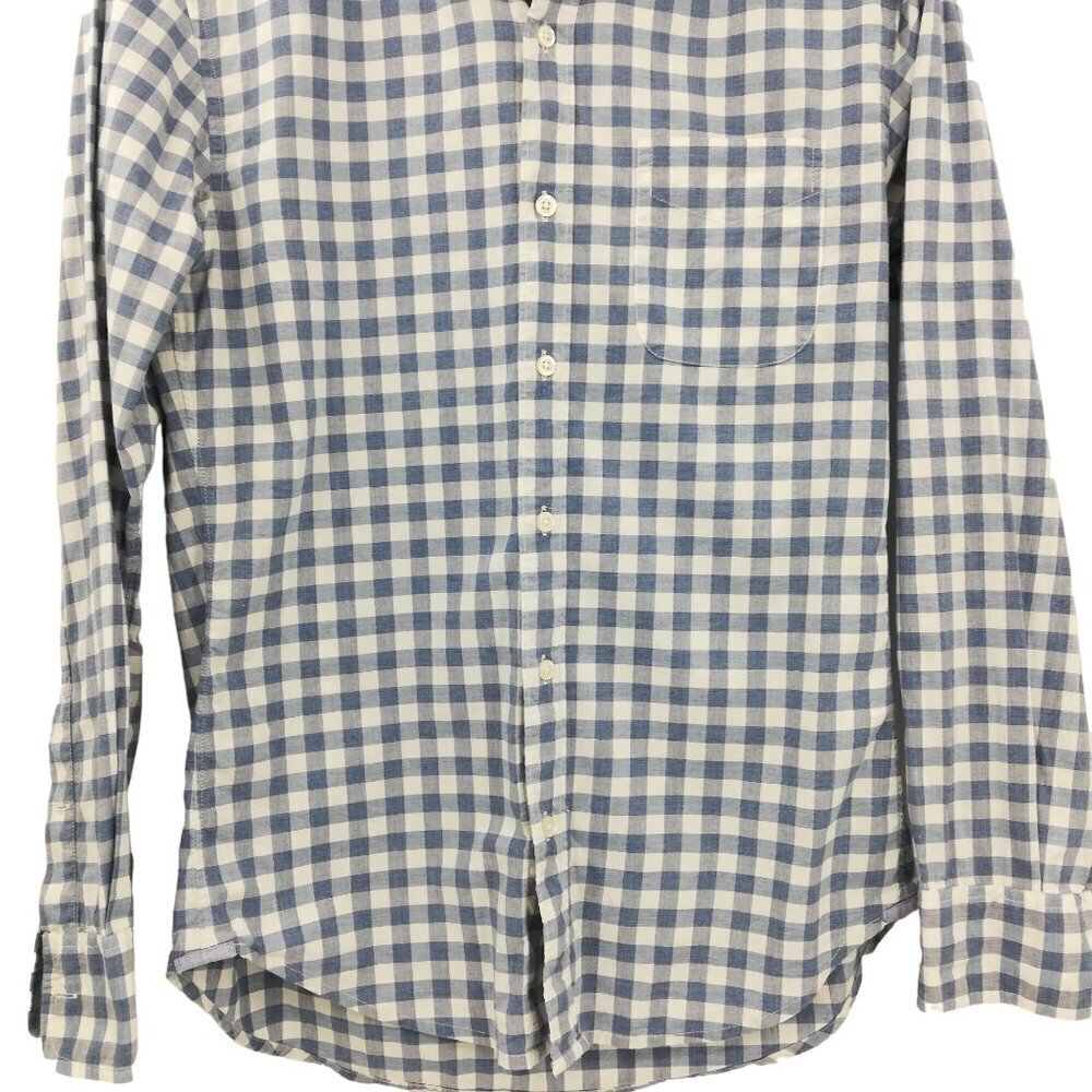 Bonobos Slim Fit Stretch Plaid Button Down Shirt Size S Blue White Gingham - Picture 4 of 10
